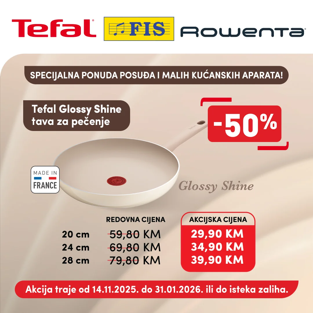Fis TEFAL & ROWENTA akcija – Popusti do 50% do 31.1.2026.
