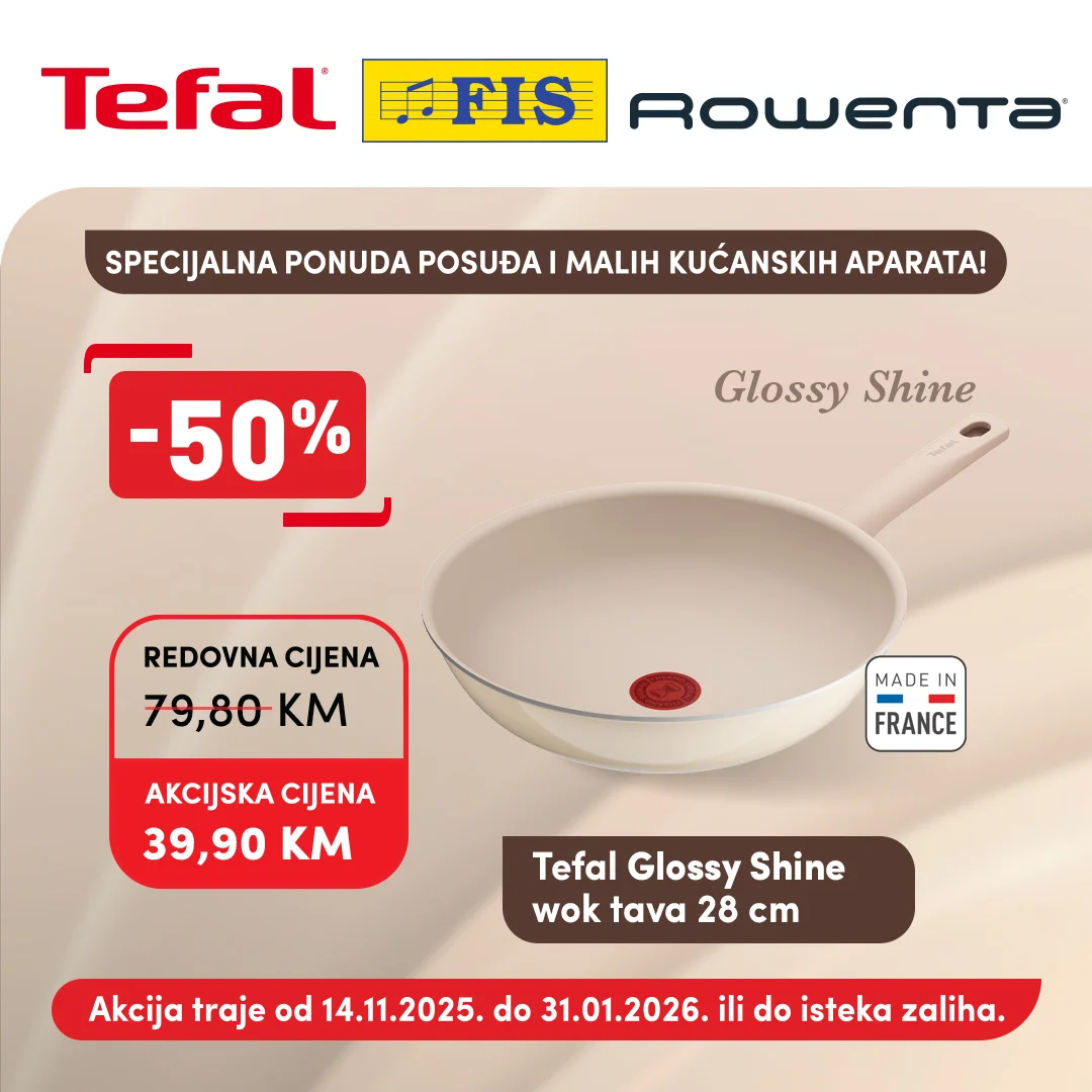 Fis TEFAL & ROWENTA akcija – Popusti do 50% do 31.1.2026.