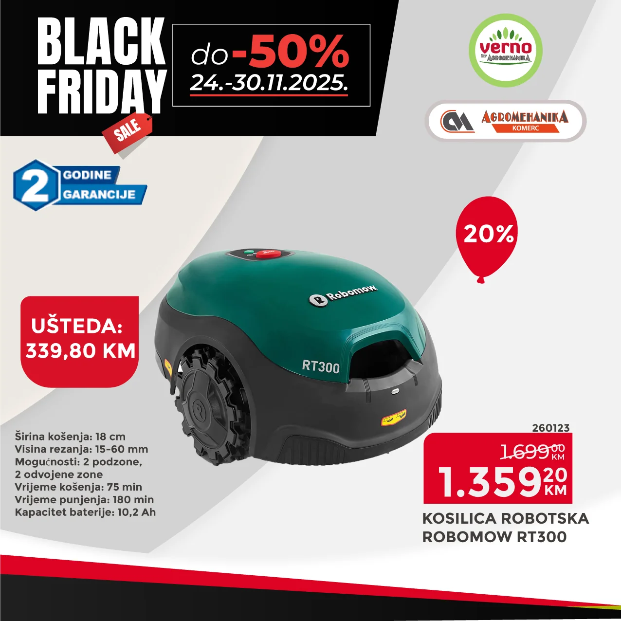Verno by Agromehanika BLACK FRIDAY 24-30.11.2025.