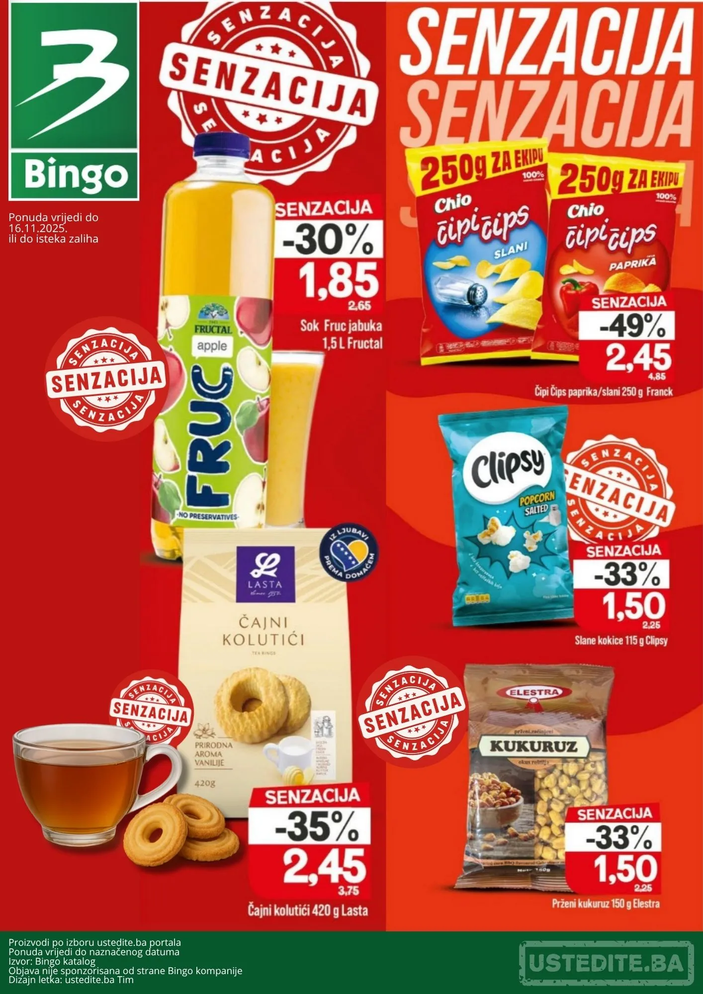 Bingo SENZACIJA - uštedite do 16.11.2025.