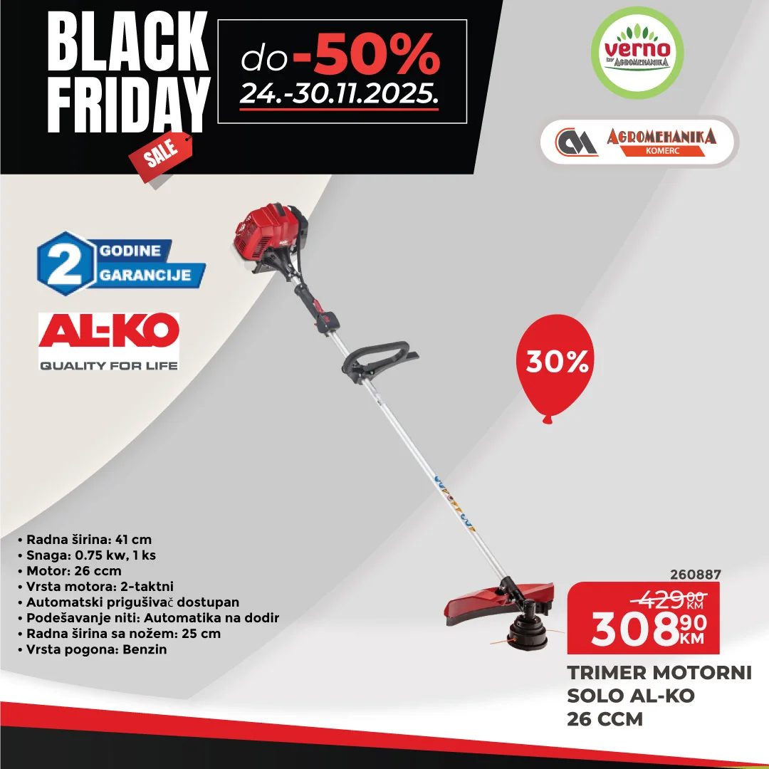 Verno by Agromehanika BLACK FRIDAY 24-30.11.2025.