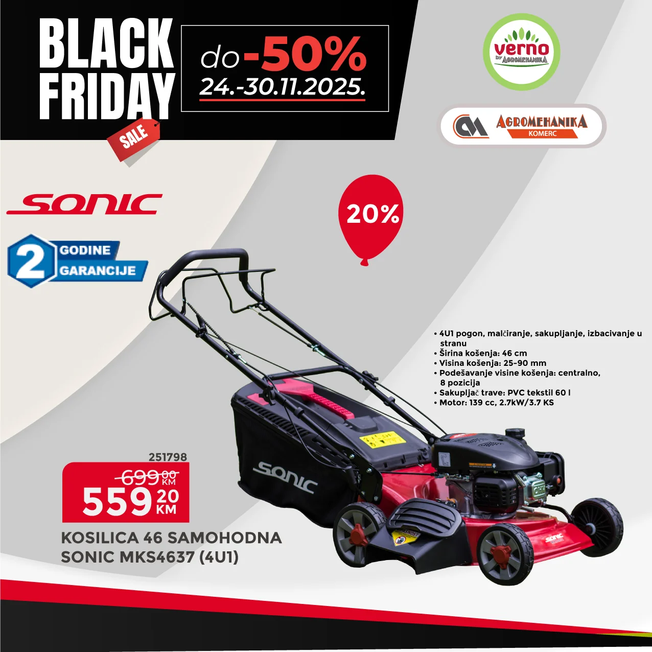 Verno by Agromehanika BLACK FRIDAY 24-30.11.2025.