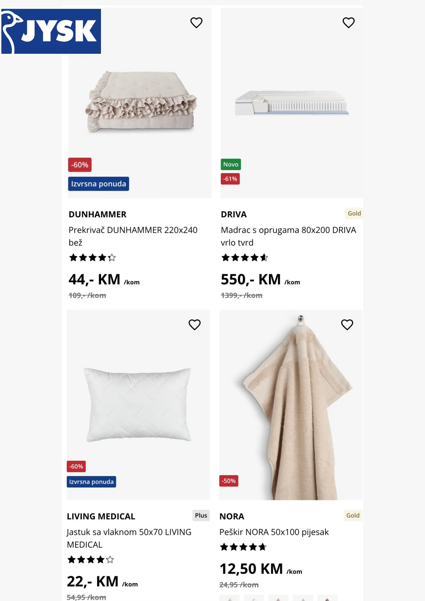 JYSK dodatni popust na SVE 9–11.11.2025.