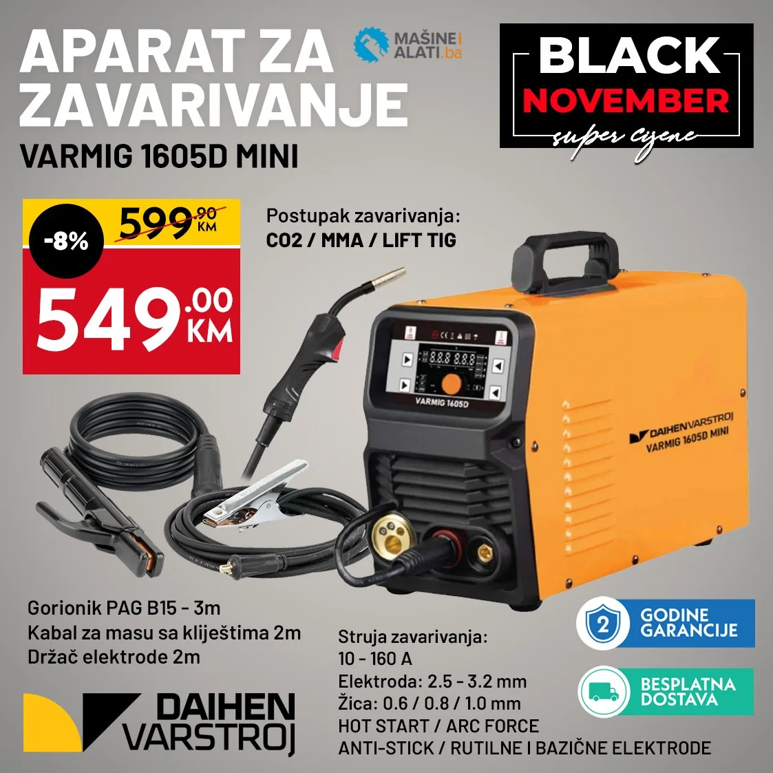 Mašine i alati BLACK NOVEMBER do 30.11.2025.