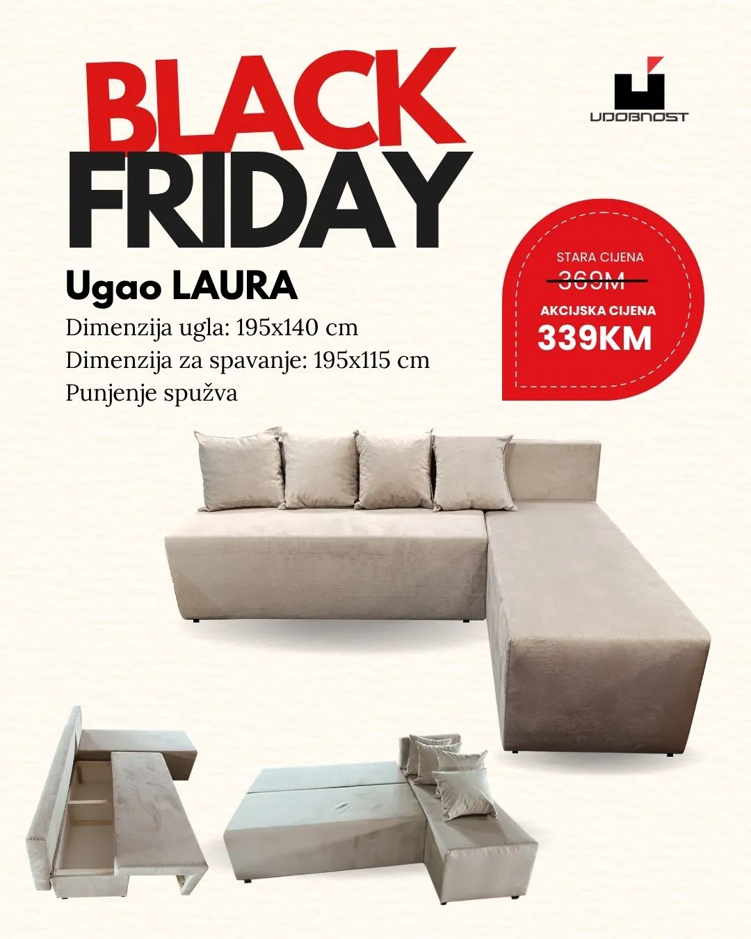 Udobnost BLACK FRIDAY novembar 2025.