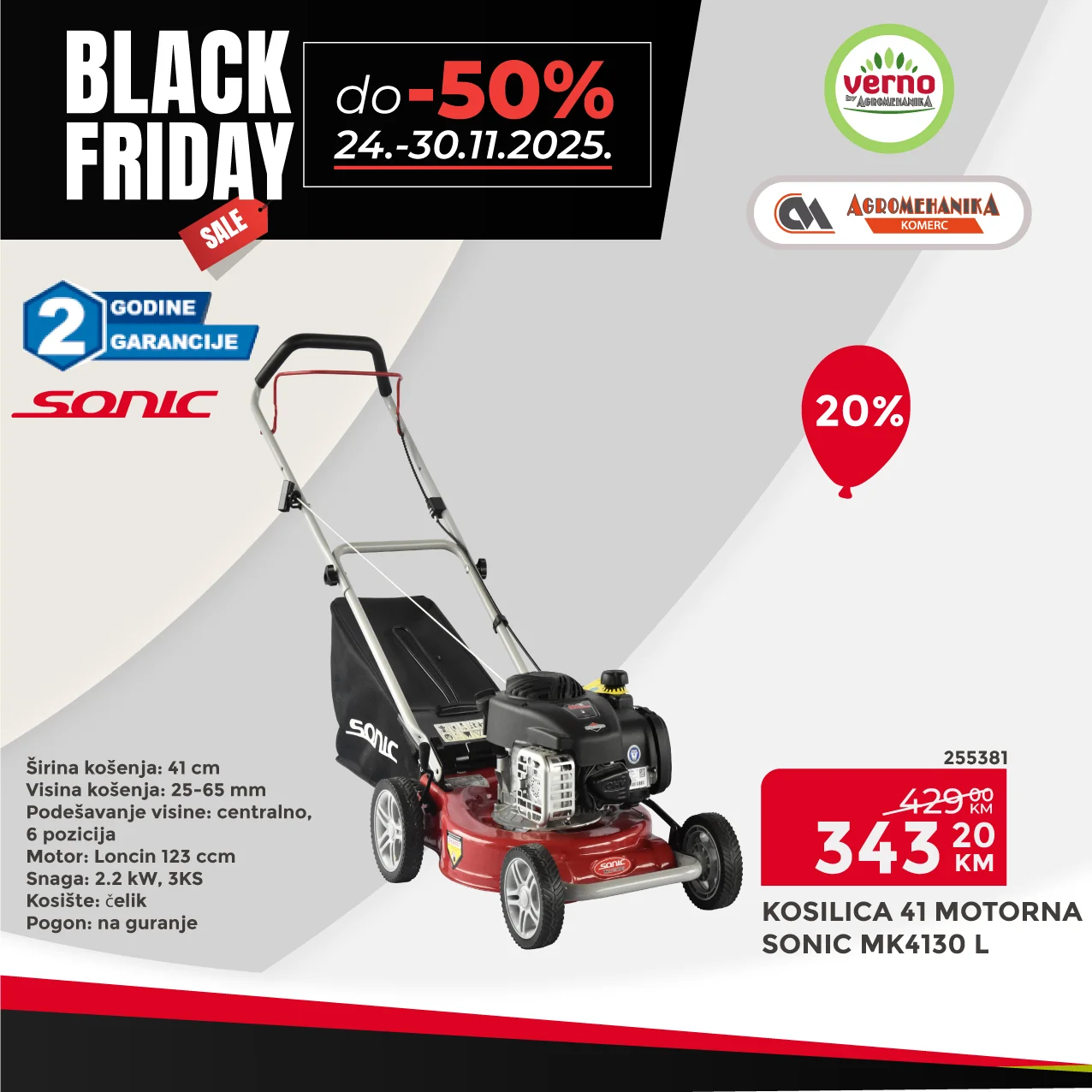 Verno by Agromehanika BLACK FRIDAY 24-30.11.2025.