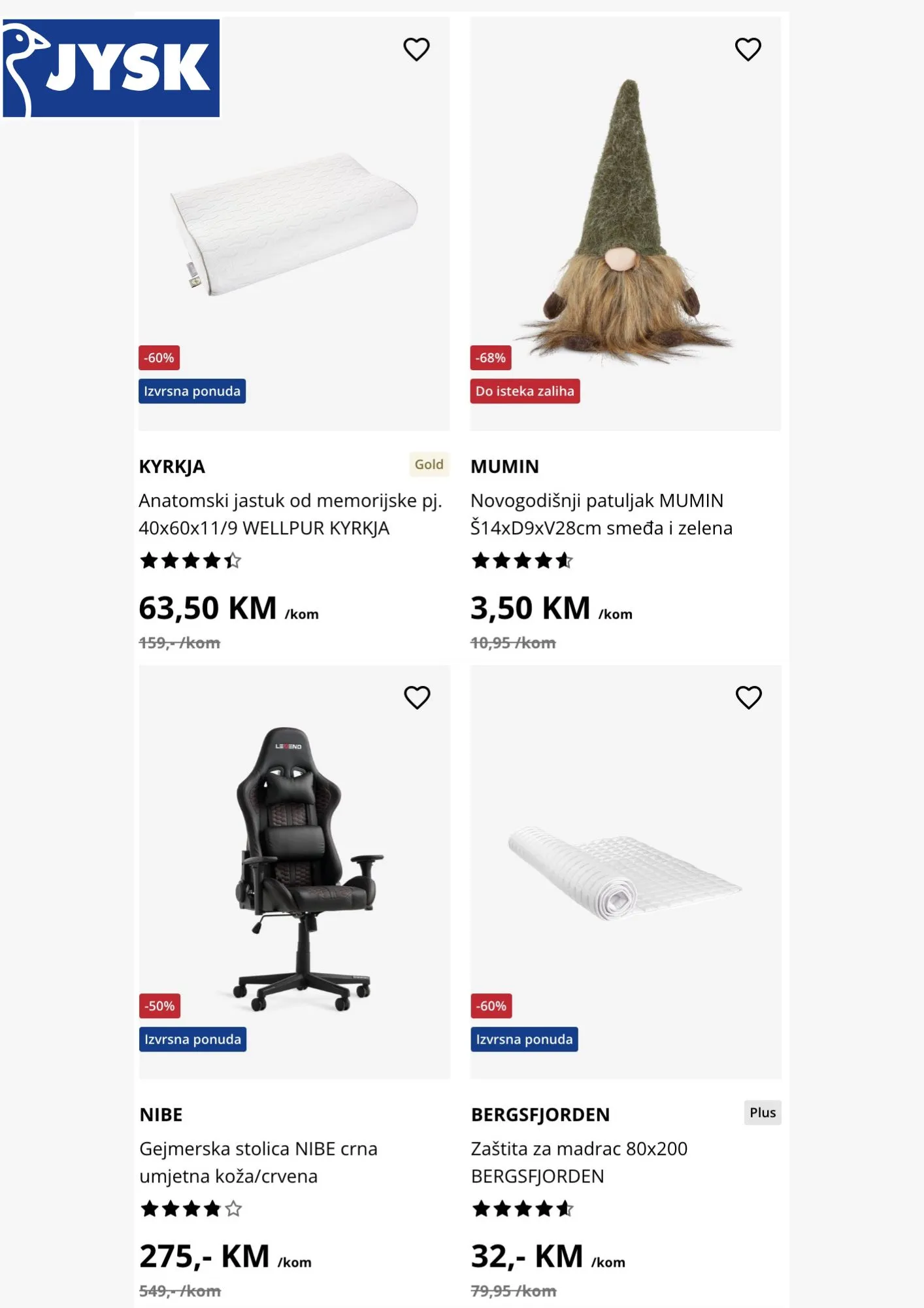 JYSK dodatni popust na SVE 9–11.11.2025.