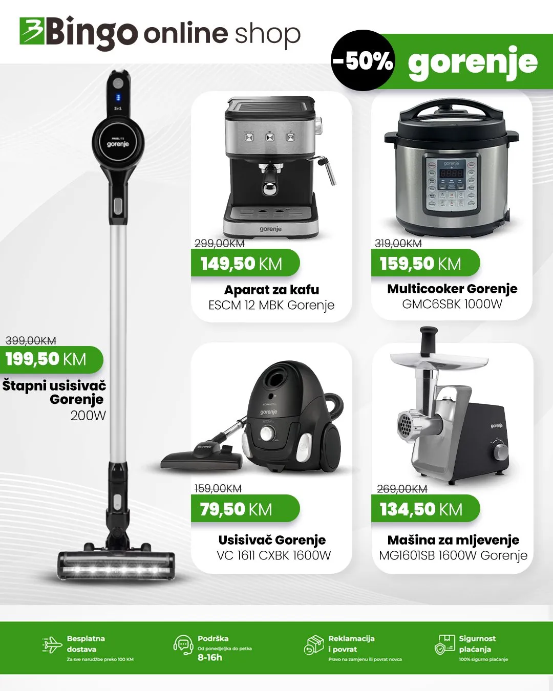 Bingo online shop SVI APARATI SNIŽENI 50% - akcija do 23.11.2025. 