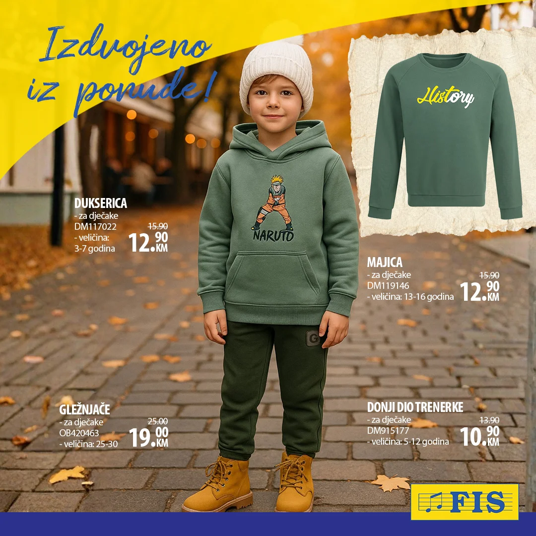 Fis SUPER CIJENE odjeće i obuće za cijelu porodicu - novembar 2025.