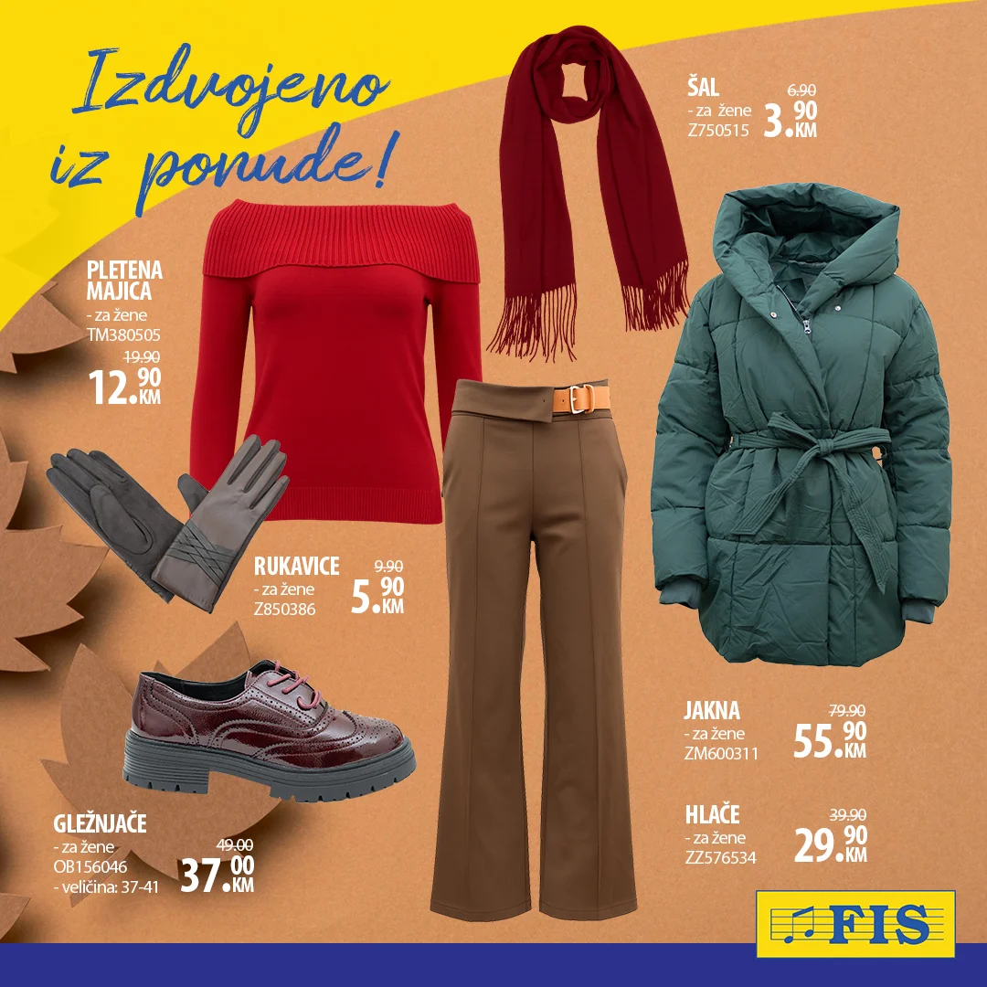 Fis SUPER CIJENE odjeće i obuće za cijelu porodicu - novembar 2025.