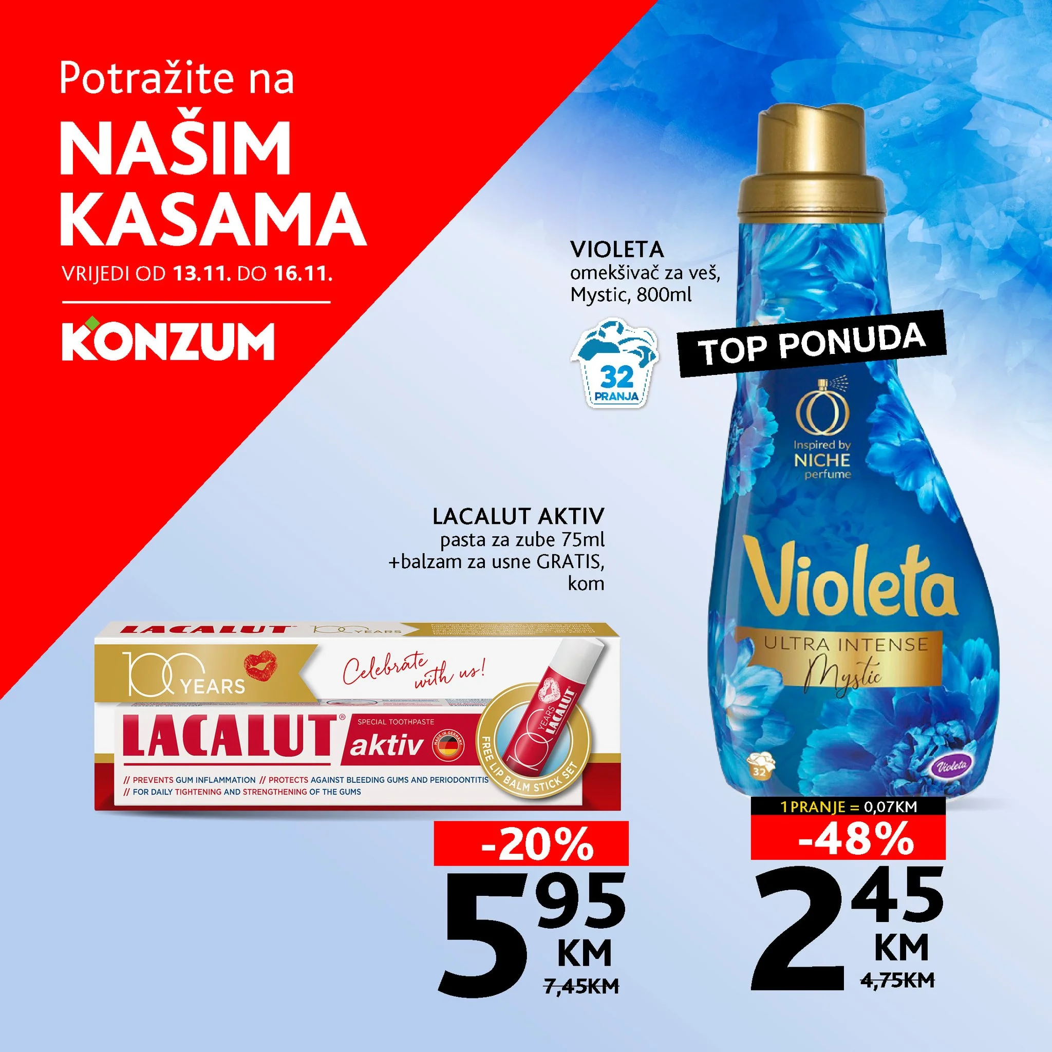 Konzum AKCIJA NA KASAMA 