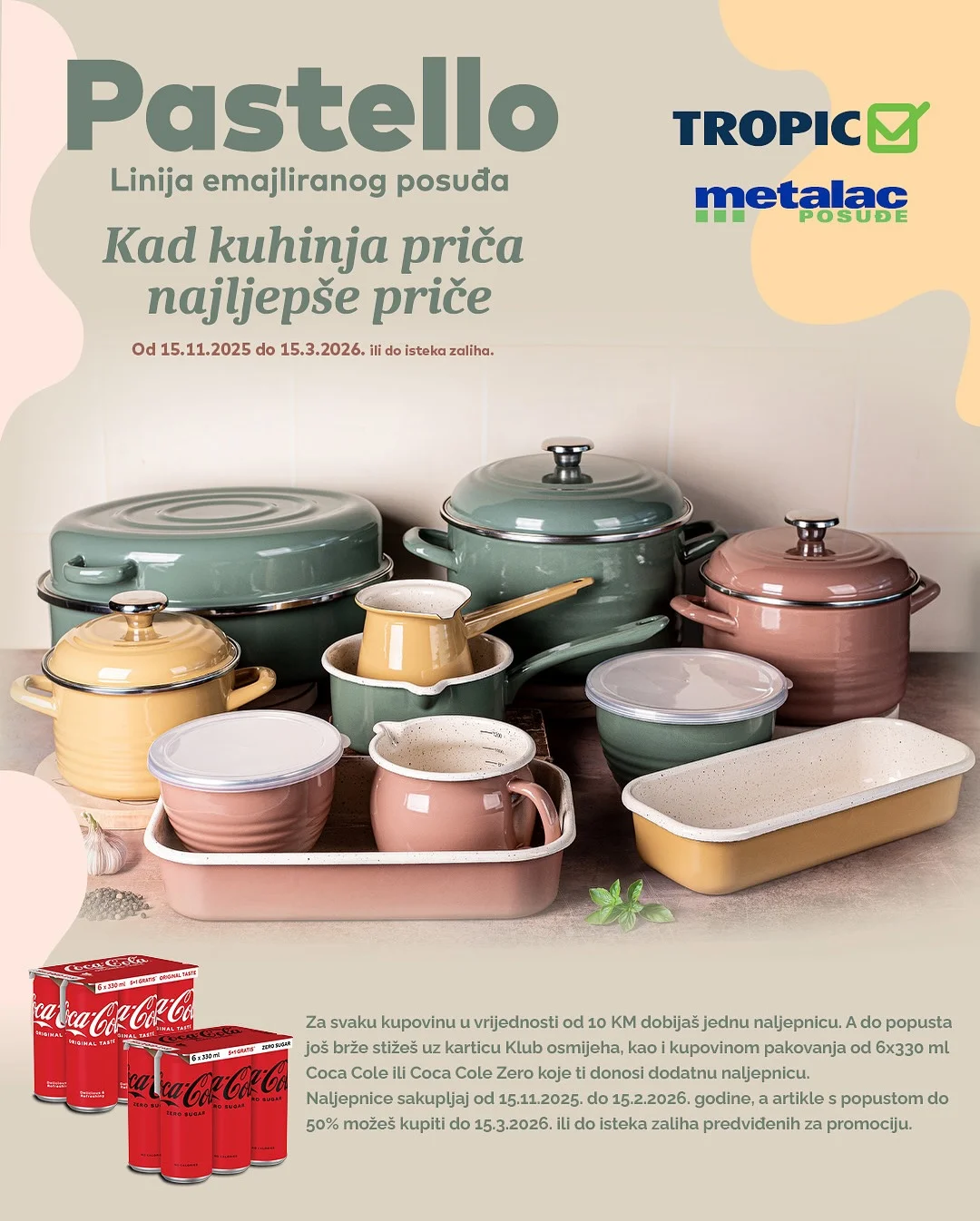 Tropic posuđe Pastello - SNIŽENJE 50% 15.11.2025–15.3.2026.