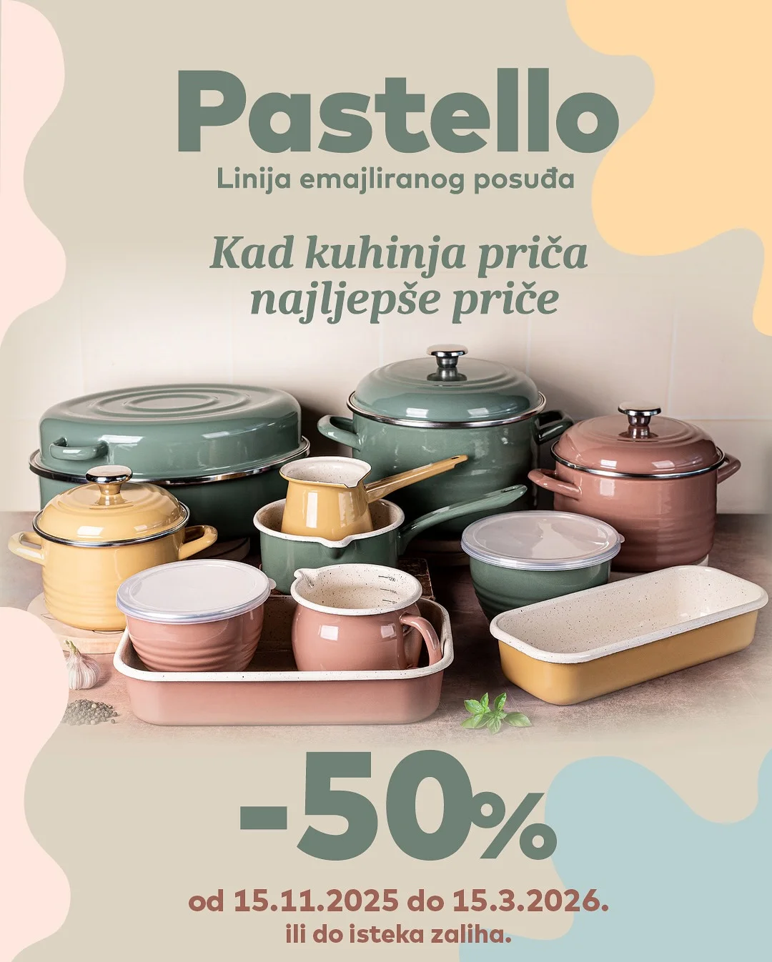 Tropic posuđe Pastello - SNIŽENJE 50% 15.11.2025–15.3.2026.