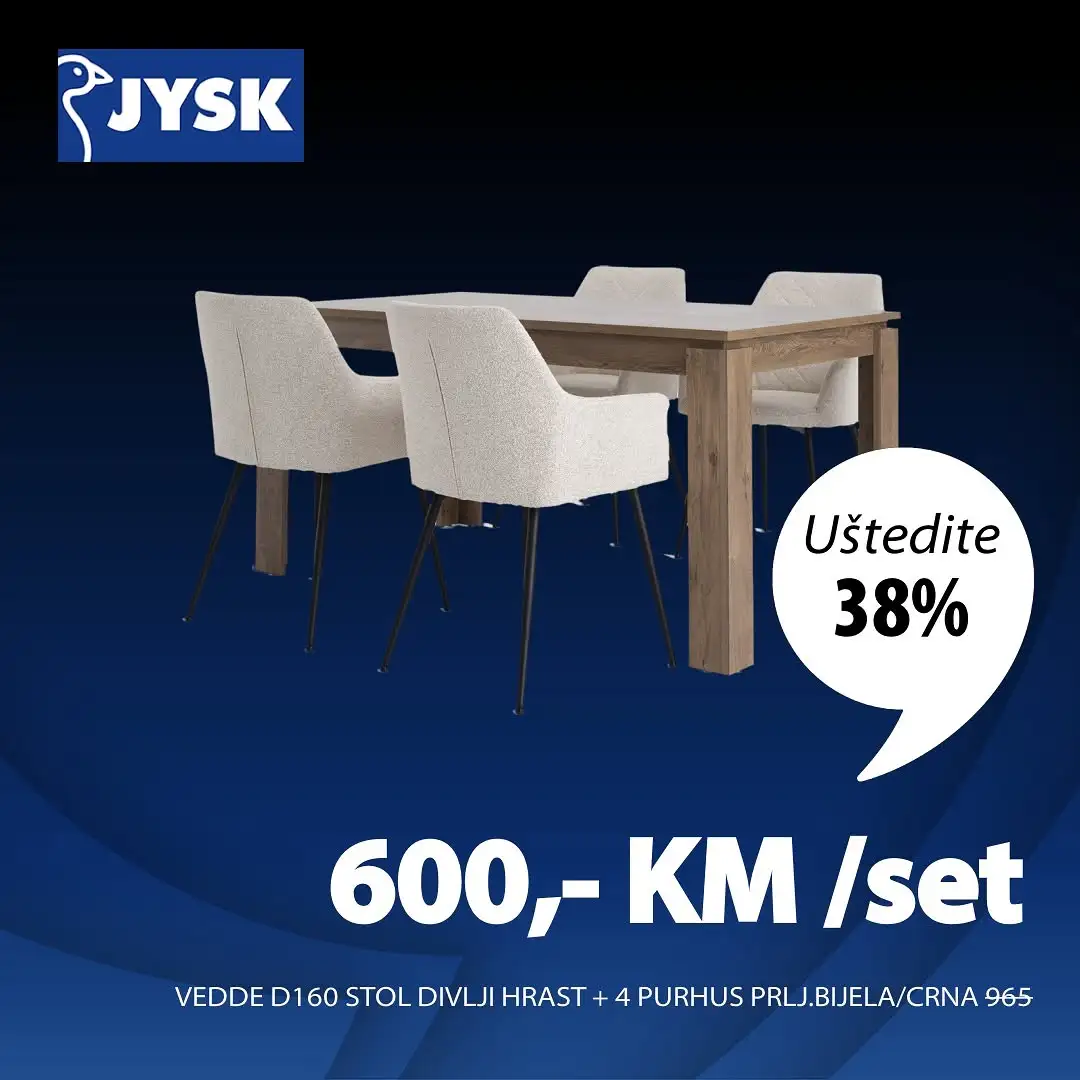 Jysk BLACK FRIDAY SNIŽENJE DO 70% akcija do 30.11.2025.