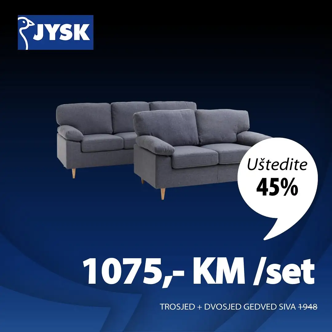 Jysk BLACK FRIDAY SNIŽENJE DO 70% akcija do 30.11.2025.