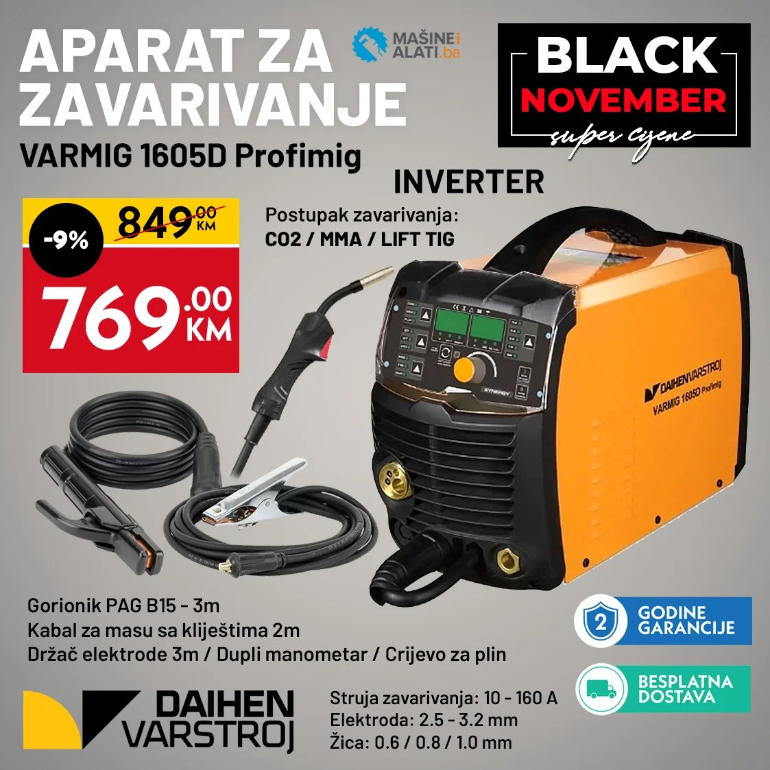 Mašine i alati BLACK NOVEMBER do 30.11.2025.