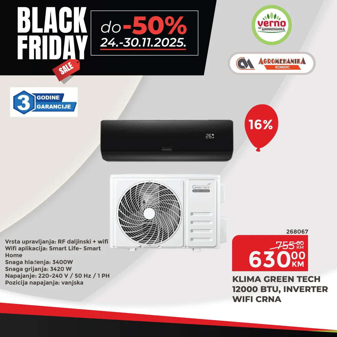Verno by Agromehanika BLACK FRIDAY 24-30.11.2025.
