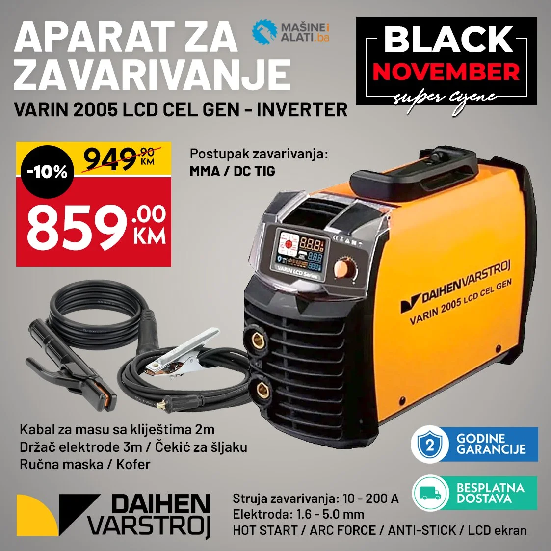 Mašine i alati BLACK NOVEMBER do 30.11.2025.