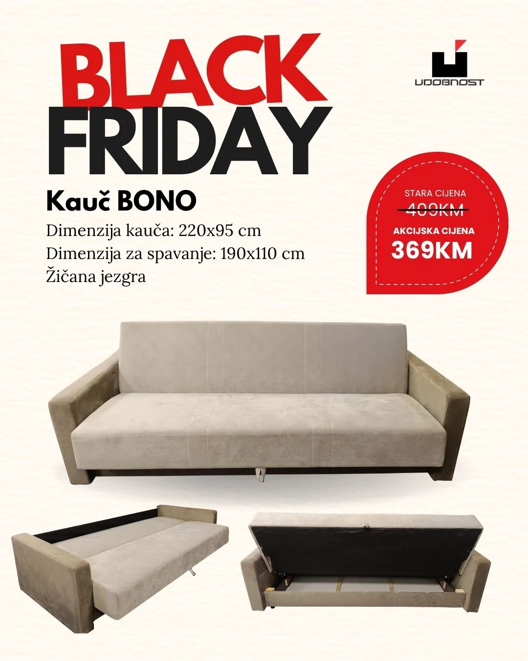 Udobnost BLACK FRIDAY novembar 2025.