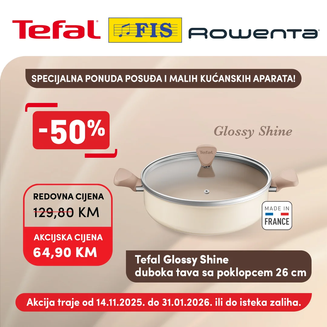 Fis TEFAL & ROWENTA akcija – Popusti do 50% do 31.1.2026.