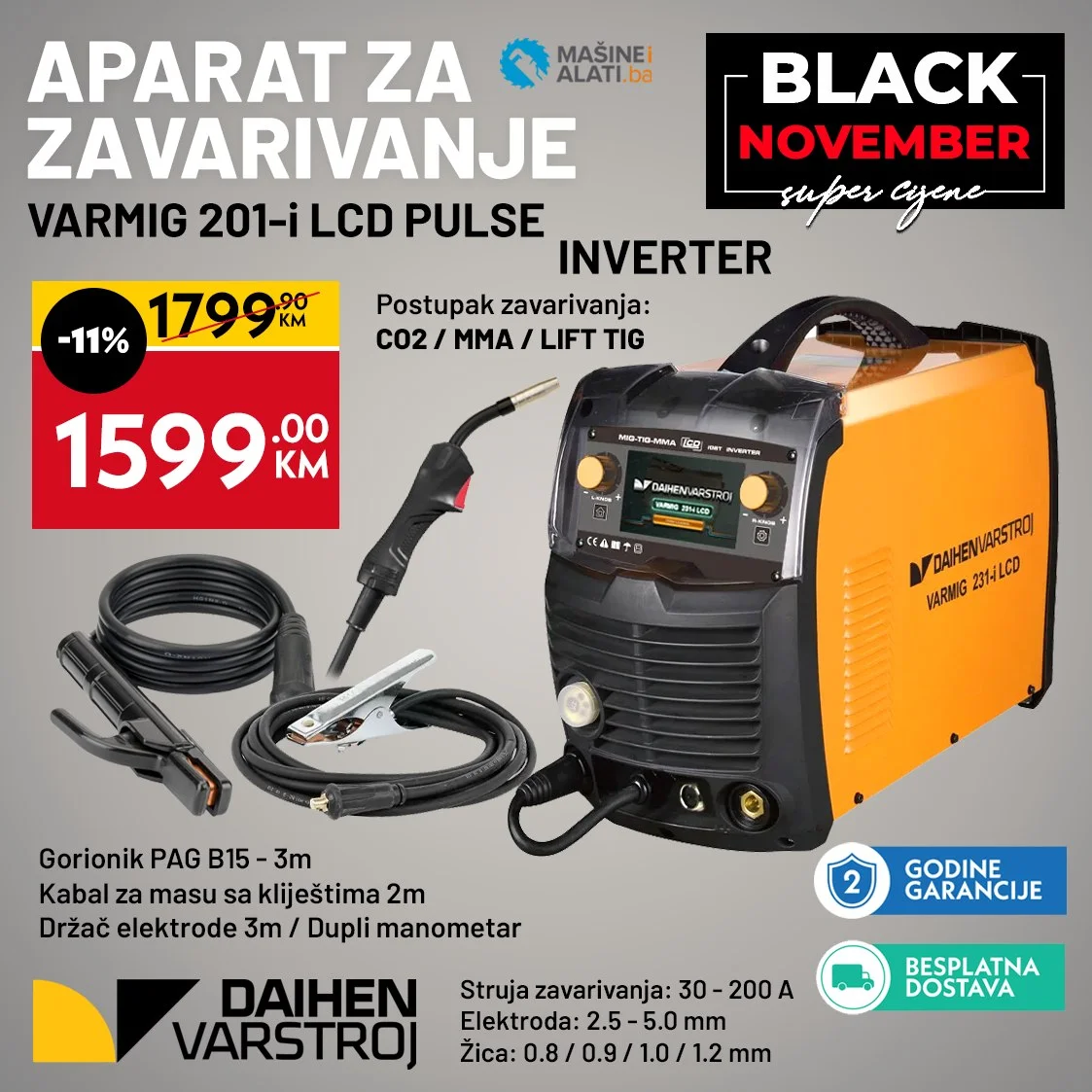 Mašine i alati BLACK NOVEMBER do 30.11.2025.