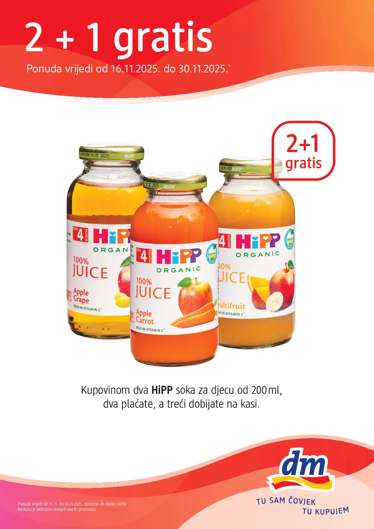 dm GRATIS 2+1 – Sada još više štedim 16-30.11.2025.