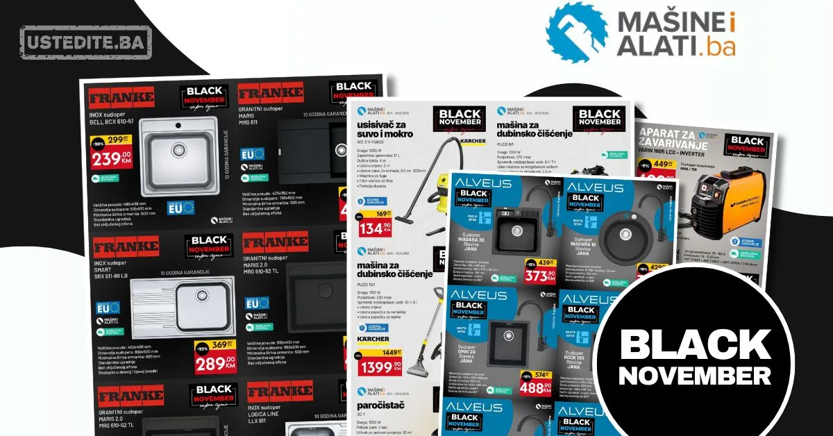 Mašine i alati BLACK NOVEMBER do 30.11.2025.