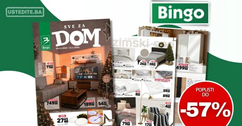Bingo katalog NAMJEŠTAJ "SVE ZA DOM" 20.11.2025-11.1.2026.