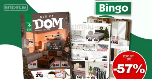 Bingo katalog NAMJEŠTAJ "SVE ZA DOM" 20.11.2025-11.1.2026.