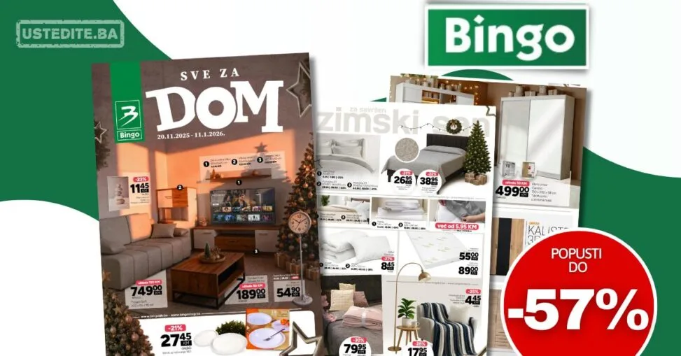 Bingo katalog NAMJEŠTAJ "SVE ZA DOM" 20.11.2025-11.1.2026.