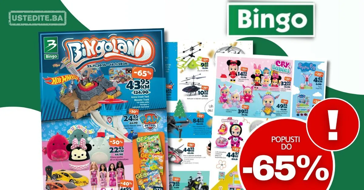 Bingo katalog Bingoland ~ Najbolje igračke po super cijenama 22.11.2025-14.1.2026.