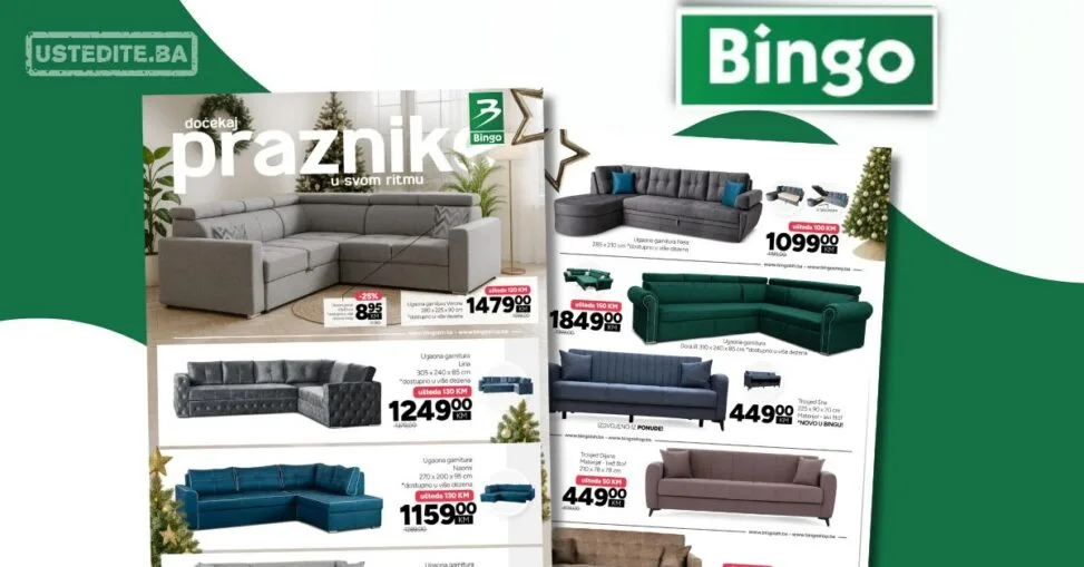 Bingo DNEVNI BORAVAK – ugaone garniture i trosjedi 20.11.2025–11.1.2026.