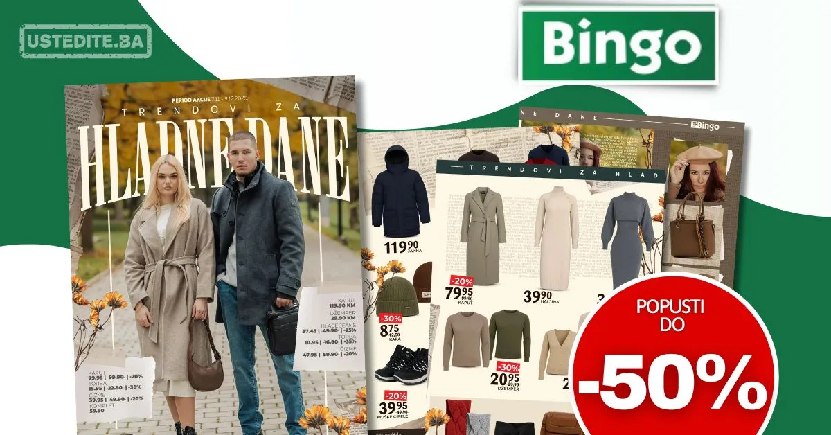 Bingo katalog ZIMSKA ODJEĆA – Trendovi za hladne dane 7.11–9.12.2025.