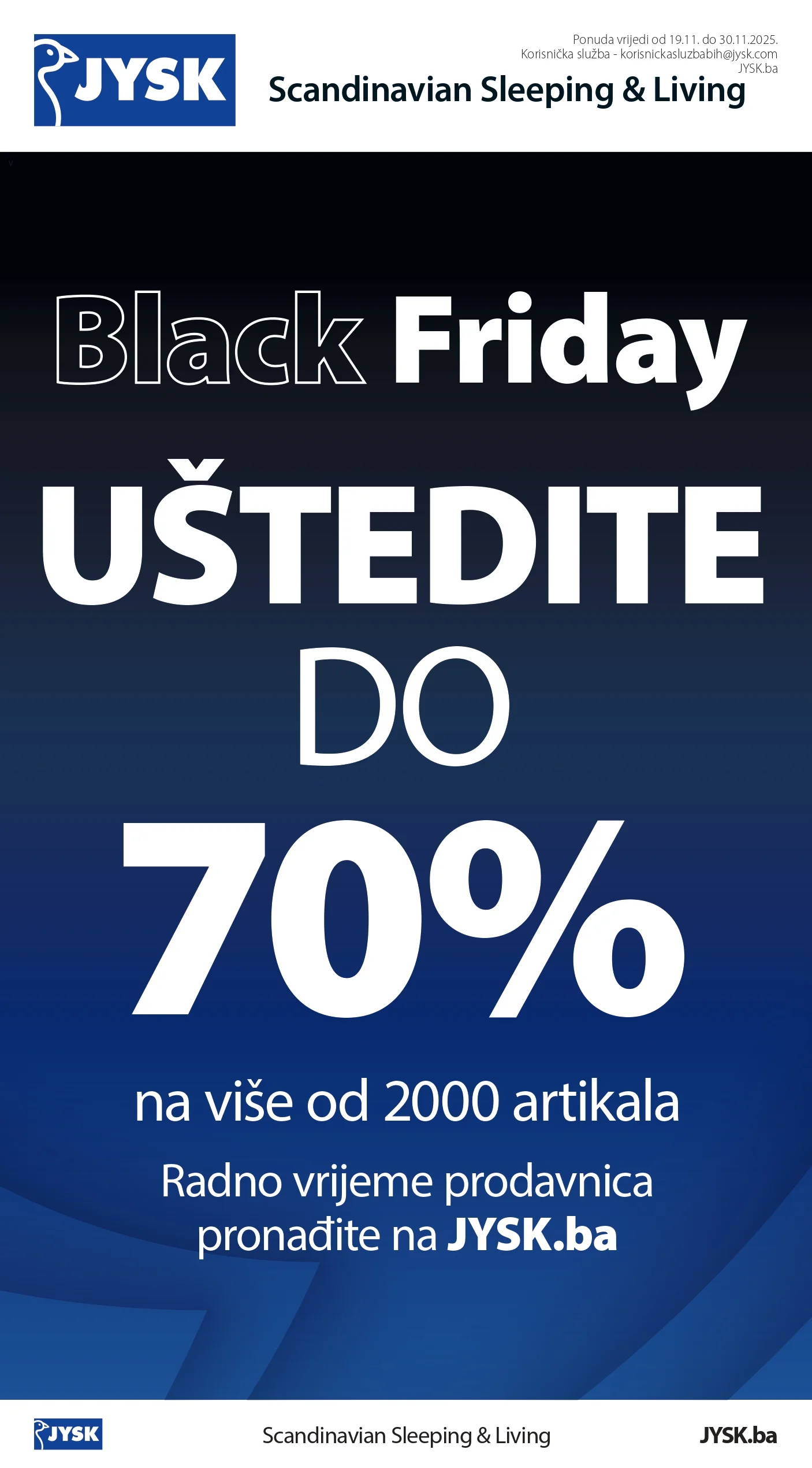 Jysk BLACK FRIDAY 2025.