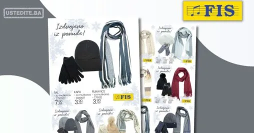 Fis zimska akcija – šalovi, kape i rukavice po super cijenama novembar 2025.