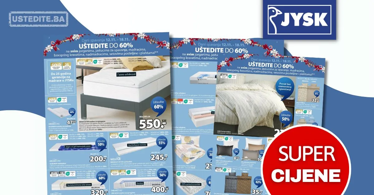 Jysk DANI SPAVANJA 12-23.11.2025.