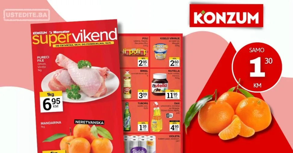 Konzum vikend akcija 6-10.11.2025.