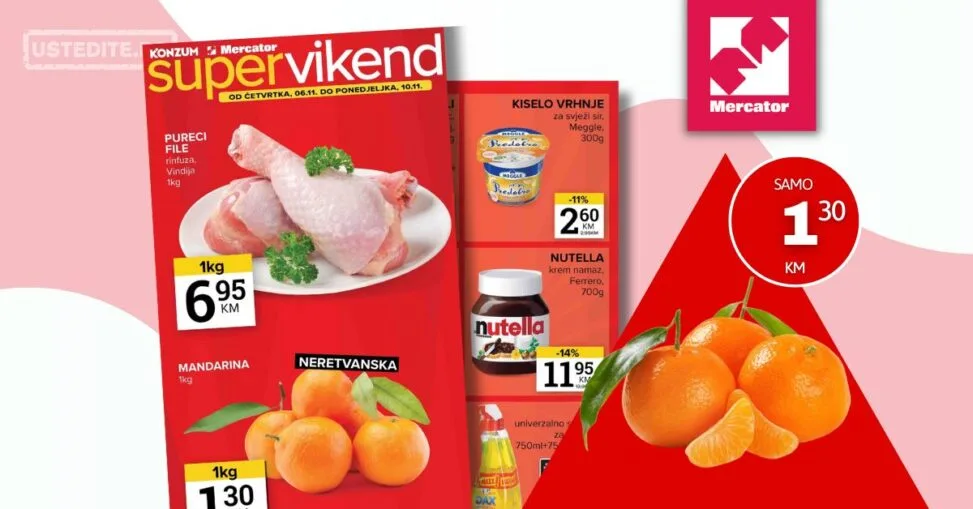 Mercator vikend akcija 6-10.11.2025.