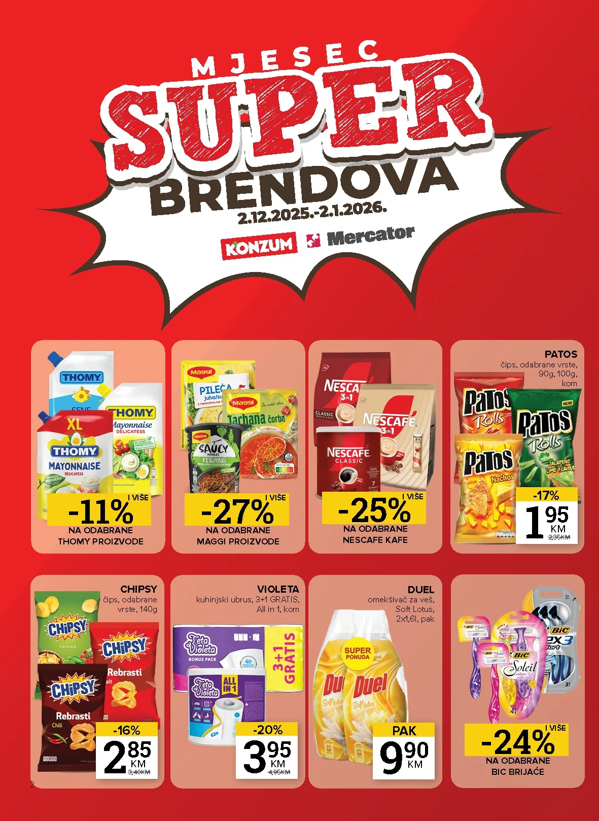 Konzum katalog MJESEC SUPER BRENDOVA 2.12.2025-2.1.2026. 