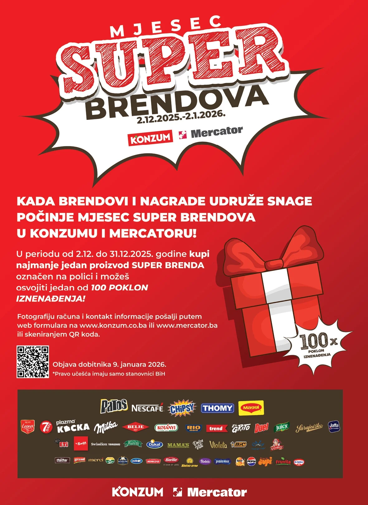 Konzum katalog MJESEC SUPER BRENDOVA 2.12.2025-2.1.2026. 