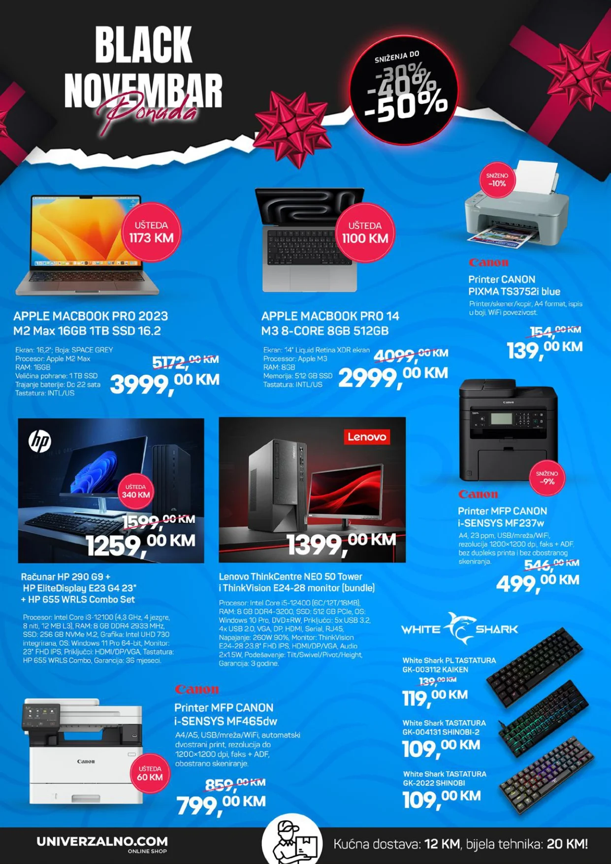 Univerzalno BLACK NOVEMBAR do 30.11.2025.
