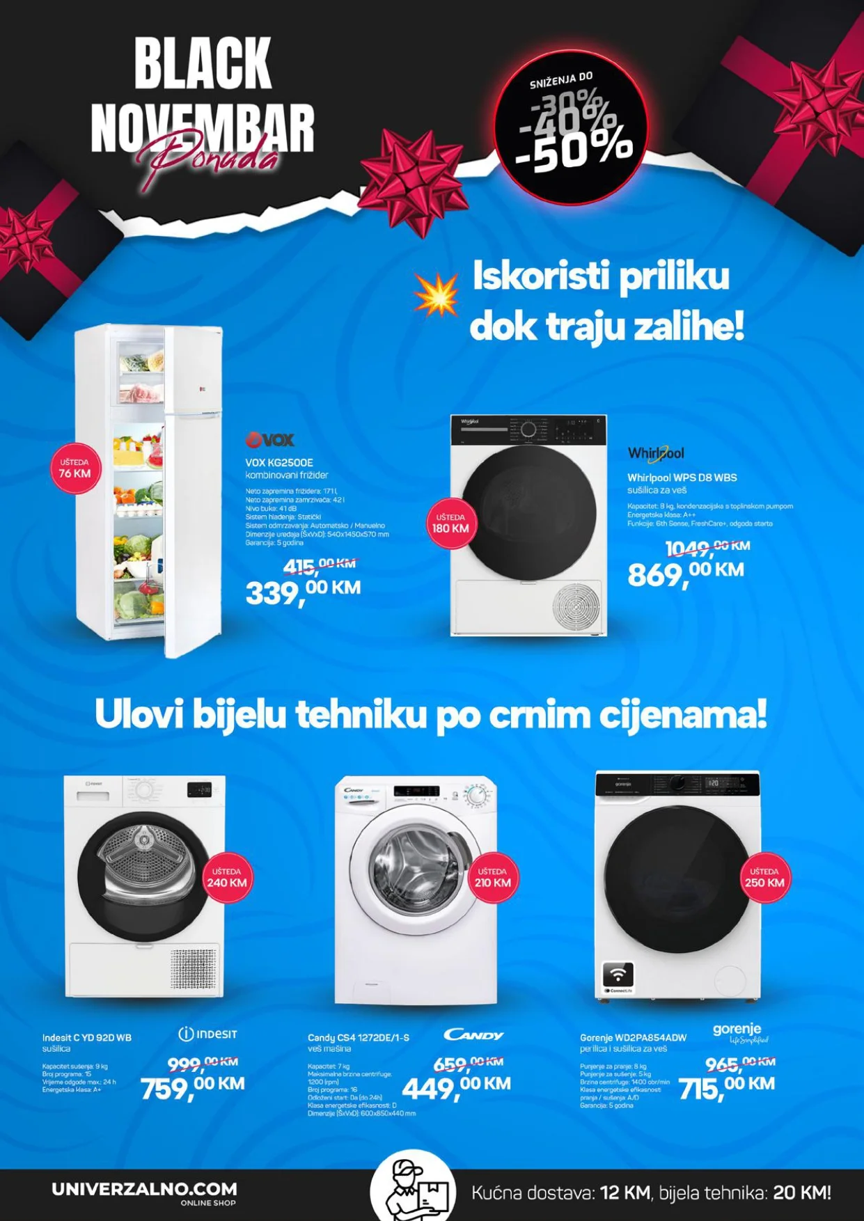 Univerzalno BLACK NOVEMBAR do 30.11.2025.