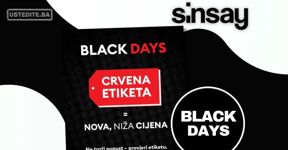 Sinsay BLACK DAYS 3-26.11.2025.