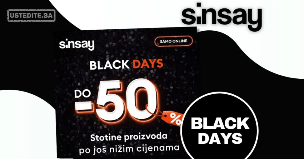 Sinsay BLACK DAYS ~ SNIŽENJE DO 50%