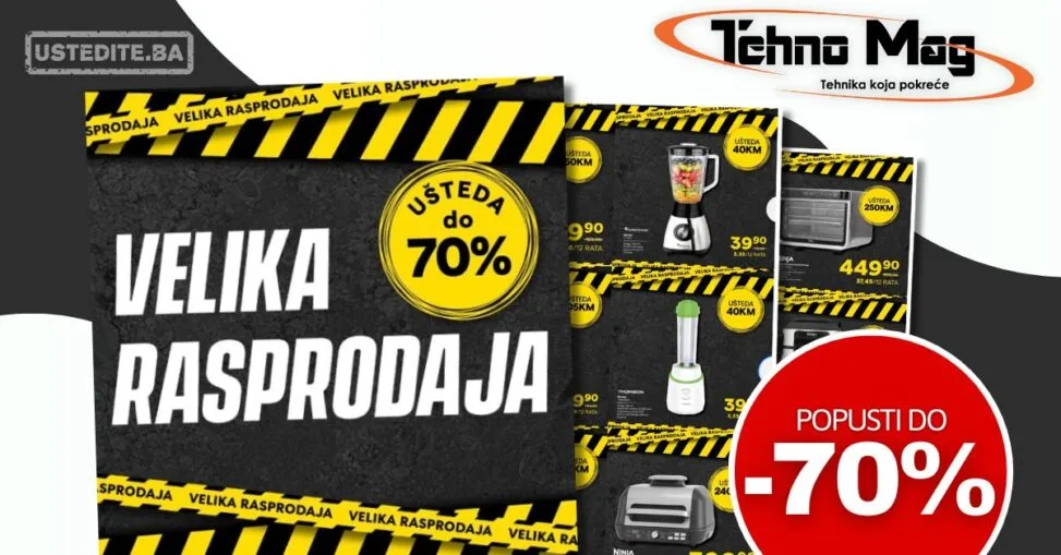 Tehno Mag RASPRODAJA do 70% - novembar 2025.