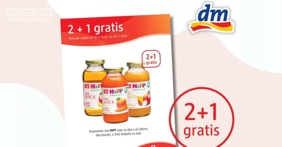 dm GRATIS 2+1 – Sada još više štedim 16-30.11.2025.