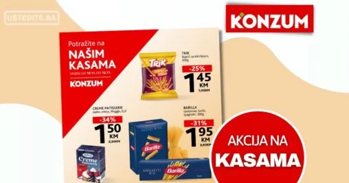 Konzum akcija na kasama