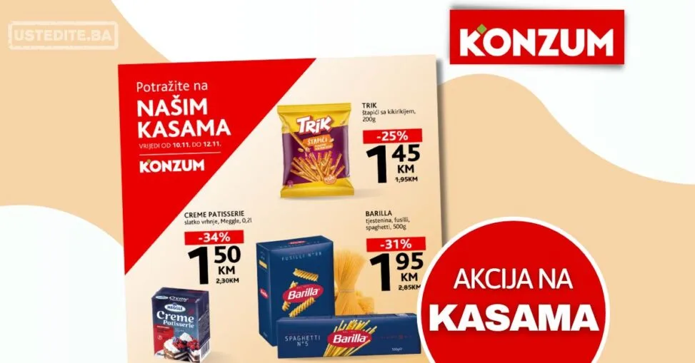 Konzum akcija na kasama
