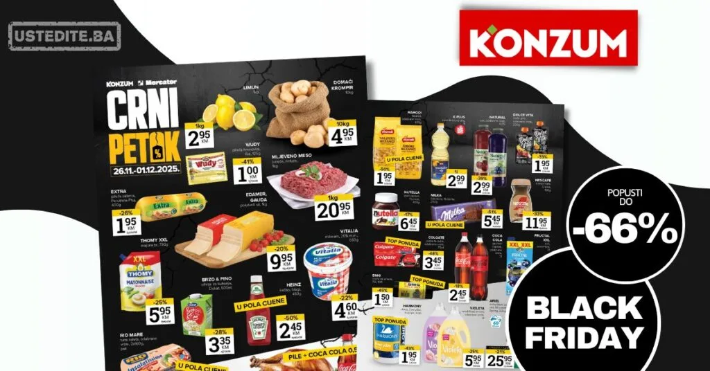 Konzum BLACK FRIDAY 26.11-1.12.2025.