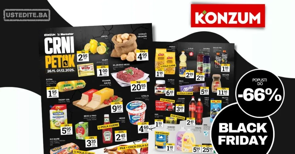 Konzum BLACK FRIDAY 26.11-1.12.2025.